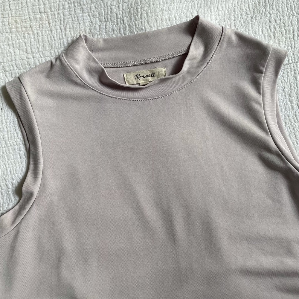 Madewell Sandwashed Mock Neck tank